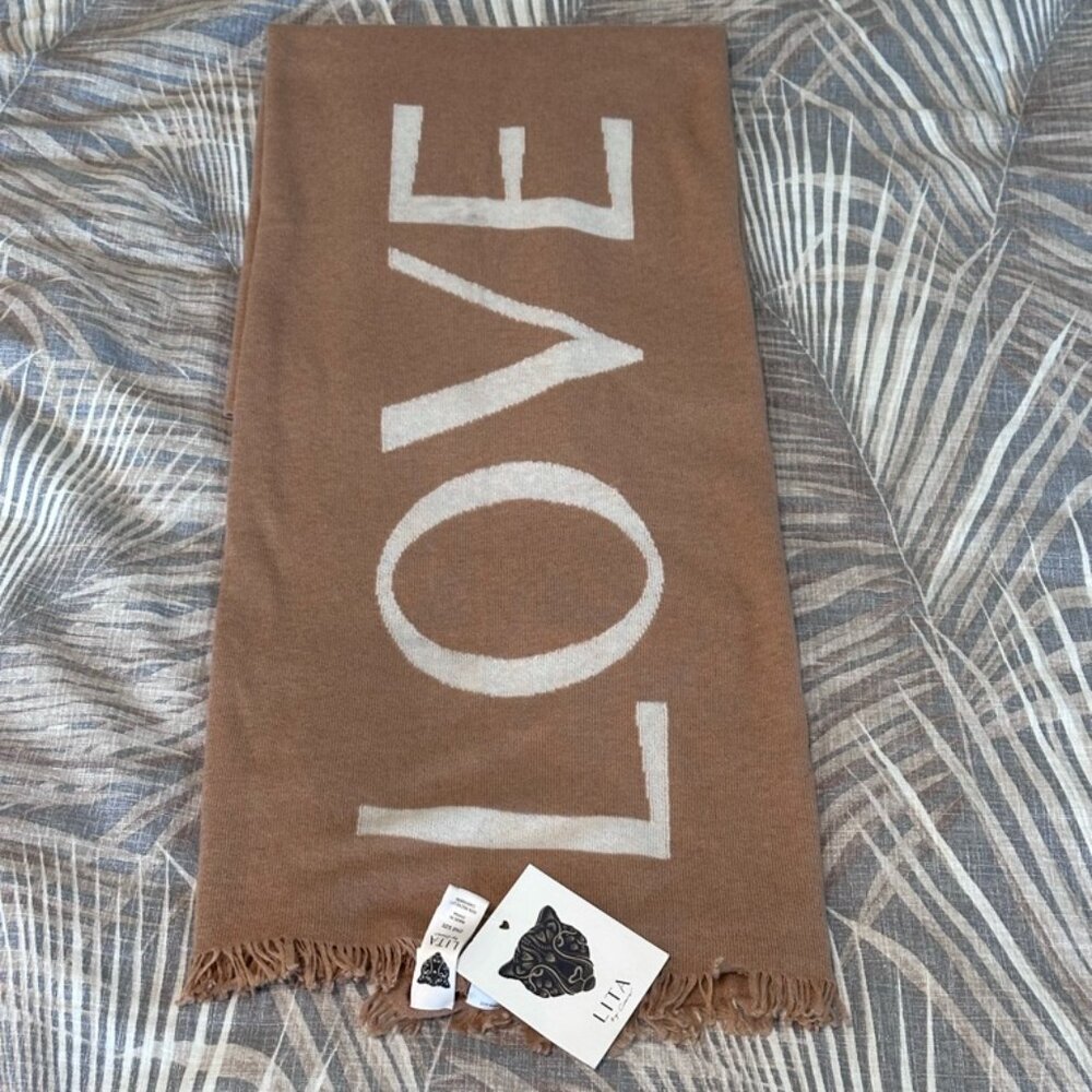 LITA by Ciara Love Travel Scarf in Recycled Cashmere - Iced Coffee